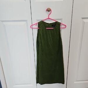 Sleeveless Olive Green Shift Dress